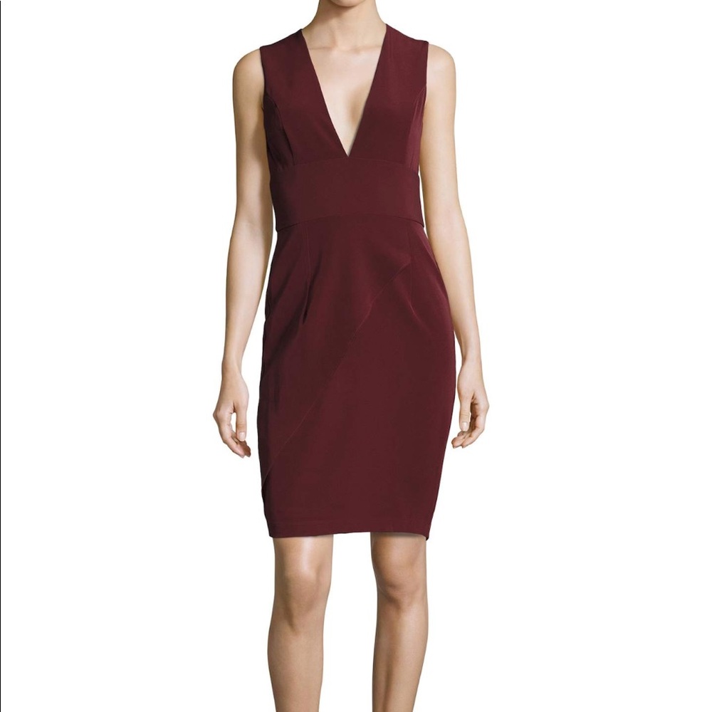 Never Worn Pure Navy size 2 deep V Wine Sheath